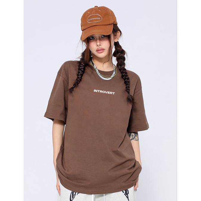 [Mã BTERT6 giảm đến 30k đơn 150k] Áo thun unisex form rộng AT383 Miucho chất vải cotton in brand name | BigBuy360 - bigbuy360.vn