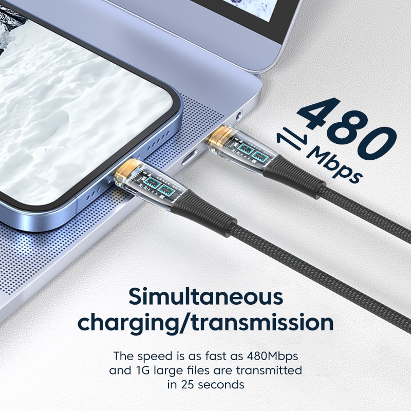 Dây Cáp Sạc Nhanh 30W Type-C Sang L 3A Cho iPhone 14 13 Pro Max