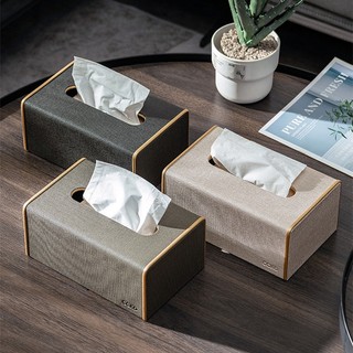 Kingfom hộp đựng khăn giấy kết cấu da pu sang trọng