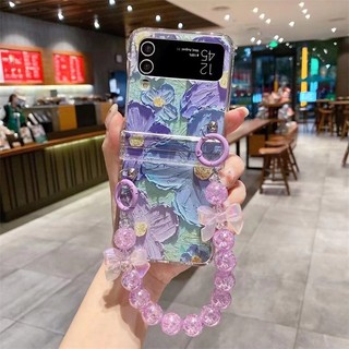 Ốp Điện Thoại Nắp Gập Chống Sốc Có Mặt Dây Đeo Cho Samsung Galaxy Z Flip 4 Z Flip 3 Zflip 3 Z Flip 4 Flip 3