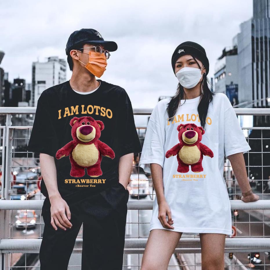 Áo thun I AM LOTSO Strawberry mặc đôi cực đẹp, Áo Phông Unisex Nam Nữ