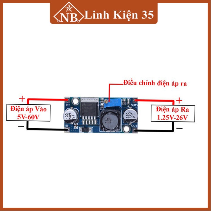 Module hạ áp Buck DC-DC LM2596HVS IN 5-40V 3A nhỏ gọn, dễ dàng sử dụng
