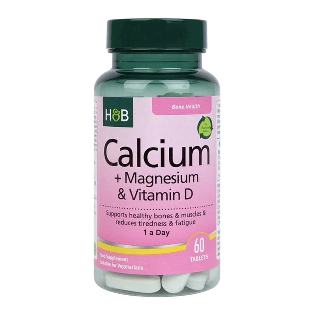 (Bill UK đầy đủ) Viên uống bổ sung Canxi và Magie Holland &amp; Barrett Calcium &amp; Magnesium &amp; Vitamin D3