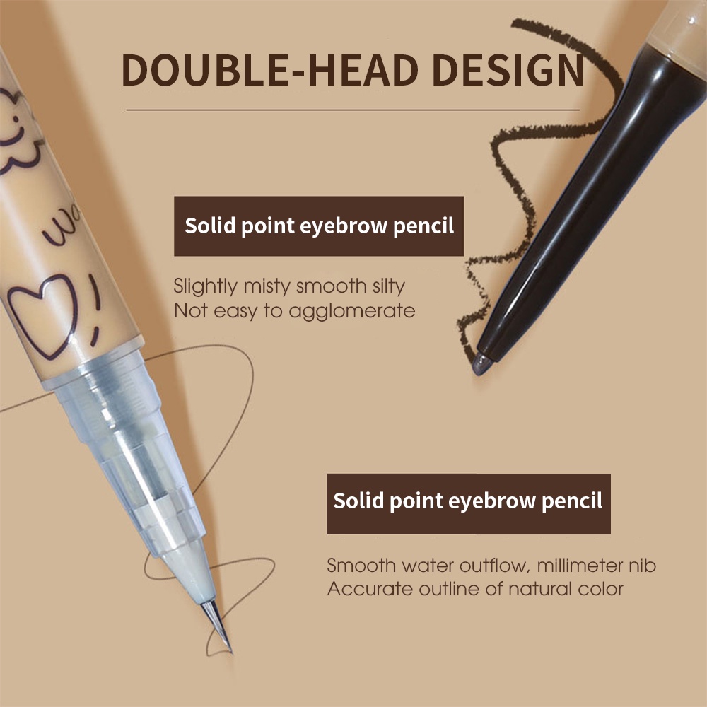 Bút Kẻ Lông Mày KAXIER 2 Trong 1 0.01 Siêu Mỏng Mịn Màng Sắc Tố Cao