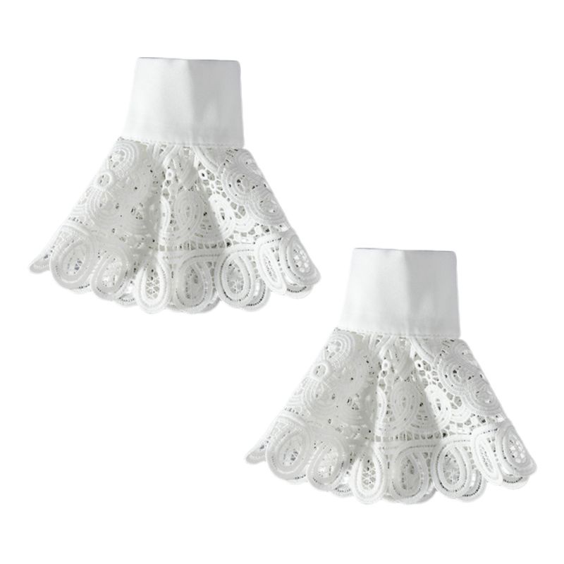 San * Cổ Tay Loe Giả Thêu Hoa Khoét Rỗng Kiểu Vintage Hàn Quốc Có Thể Tháo Rời