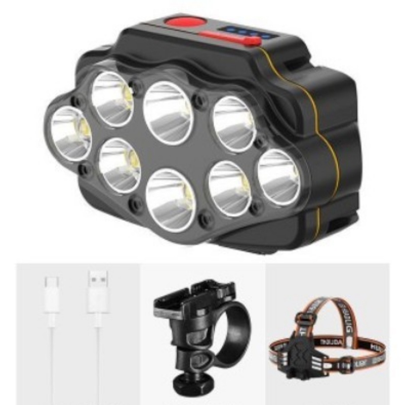 Đèn Pha LED XPG Siêu Sáng Chống Thấm Nước Kèm Sạc USB Chuyên Dụng Cho Xe Đạp