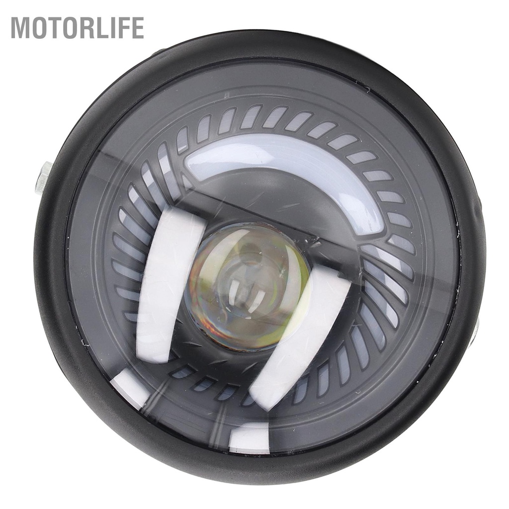 Motorlife 6.5in Đèn Pha LED Xe Máy Tròn Retro IPX66 Chống Nước Cho Tay Ga