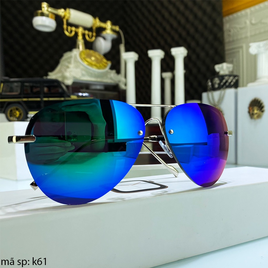 Kính Râm Mát  Tráng gương ⚜️FREE SHIP⚜️- Kính Mắt tráng gương xanh  - Hàng Unisex - Chống UV400 - Hàng siêu cấp