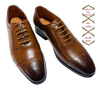 Giày Công Sở nam -Giày tây nam oxford cao da bò thật đế phíp-mã NF09