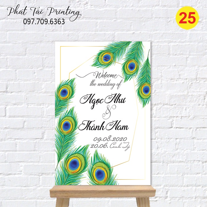 MS 25 - Bảng Welcome trang trí đám cưới