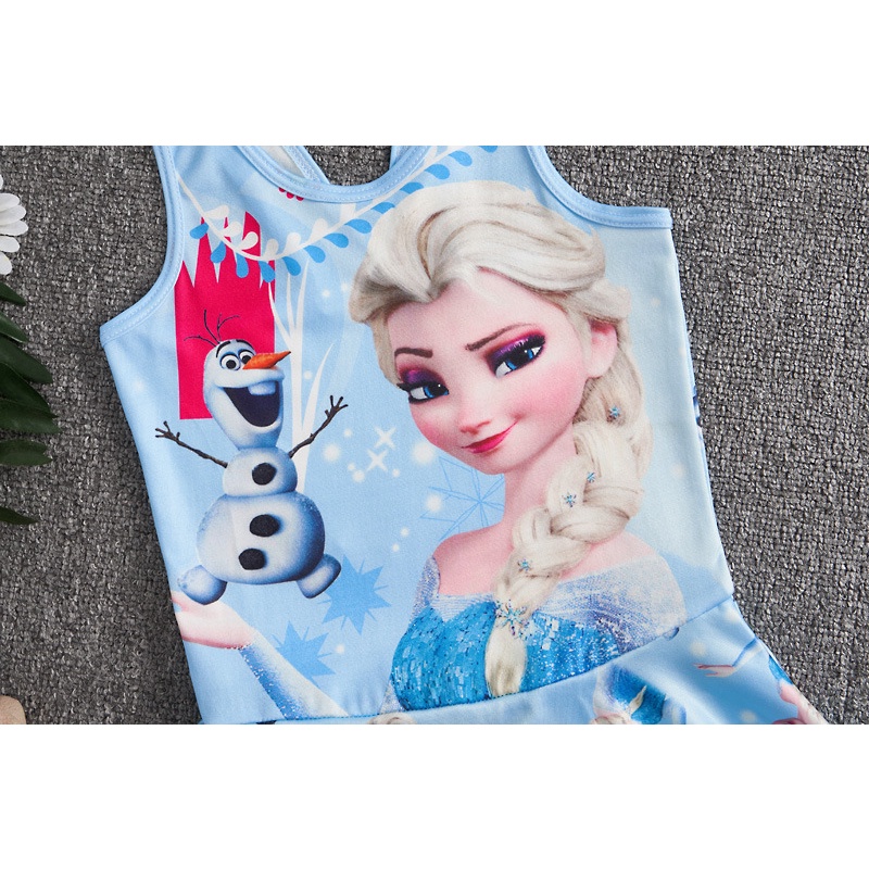[MỚI 2023] Bộ Đồ Bơi Trẻ Em, Áo Tắm Một Mảnh họa tiết Elsa siêu đáng yêu cho bé gái từ 9 - 26 kg