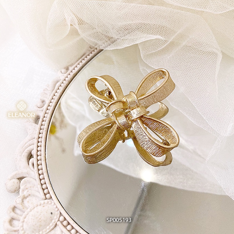 Ghim cài áo nữ Eleanor Accessories nơ vàng chéo phụ kiện trang sức thời trang vintage 5193