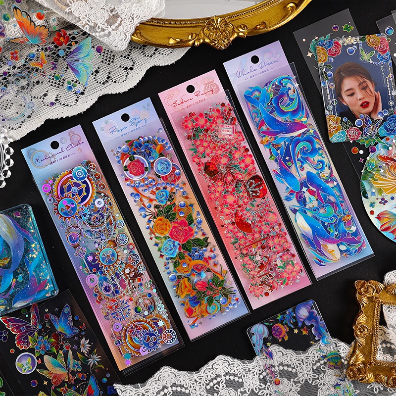 Set 3 Tấm Sticker Dán Trang Trí Phong Cách Vintage