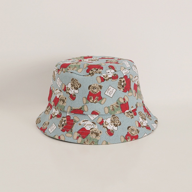 Mũ Tai Bèo Cotton Chống Nắng In Họa Tiết Hoạt Hình Dễ Thương Phong Cách Hàn Quốc Thời Trang Xuân Hè Cho Bé