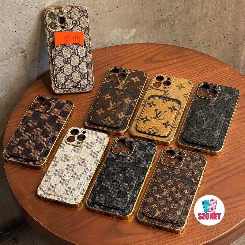 Ốp Điện Thoại Da Kèm Ngăn Đựng Thẻ Thời Trang Sang Trọng Cho iPhone 14 Pro Max 13 12 11 Pro Max