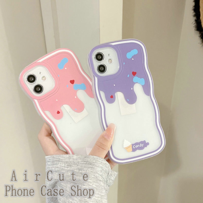 Ốp lưng OPPO F11 Pro F9 F7 F5 F1s Reno 8T 8 8Z 7 7Z 5 4 4G 5G Realme 5 5i C35 C21Y C11 2020 2021 2022 OPPOF11 OPPOF9 OPPOF7 OPPOF5 OPPOF1s Reno8 Z T Reno7 Z Reno5 Reno4 Reno8T Reno8Z Reno7Z Transparent Wave Cream Candy Soft Case