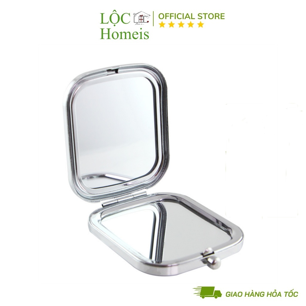 Phôi Gương Vuông Bỏ Túi Thêu Handmade - LỘC Homeis