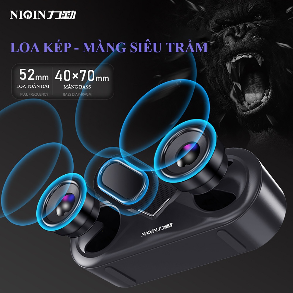 Loa bluetooth mini không dây cao cấp đa năng tích hợp loa kép bass cực chất, thẻ nhớ, đài và đàm thoại 2 chiều. BH 2 năm