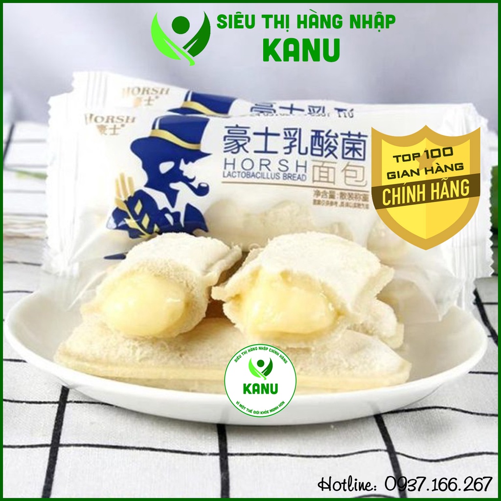 Combo 10 cái Bánh sữa chua Horsh ông già Đài Loan, bánh tươi ăn vặt ngon