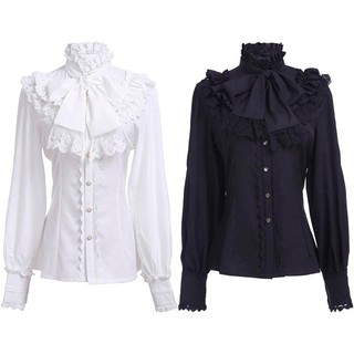 Medieval Victoria Áo Sơ Mi vintage Phong Cách gothic Cho Nữ