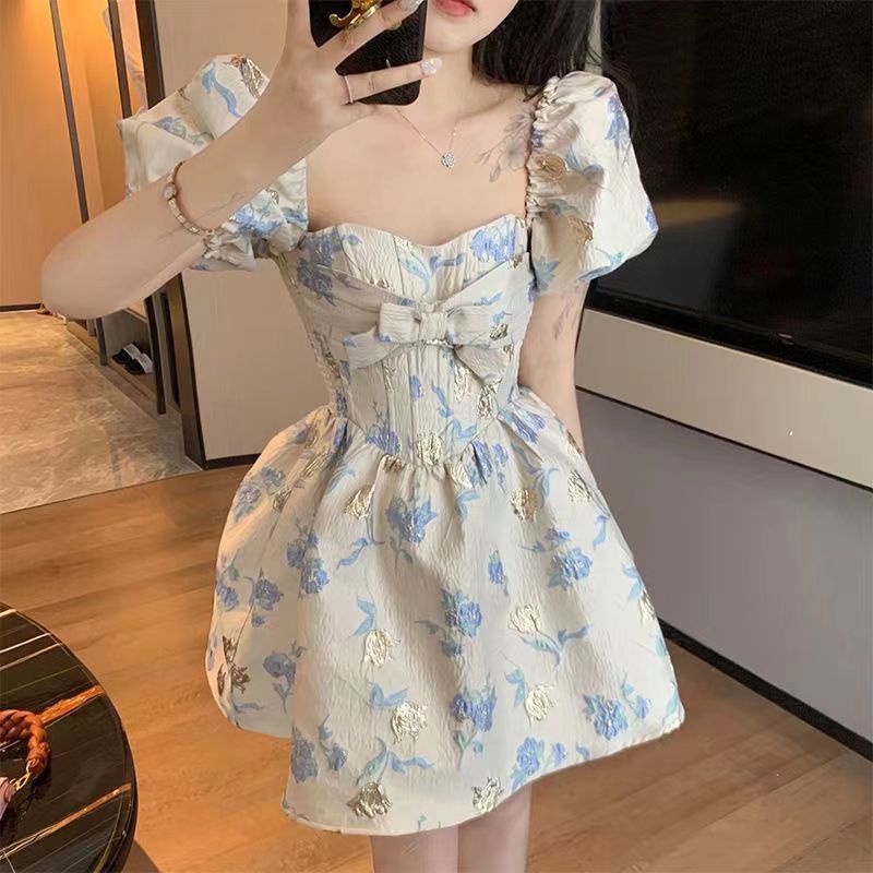 Đầm Công Chúa Pettiskirt Eo Cao Ôm Dáng Phong Cách Pháp Cổ Điển Mùa Hè Mới Cho Nữ