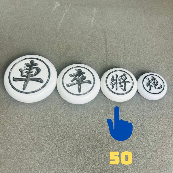 Cờ tướng cao cấp bằng Ngọc Trắng nguyên khối siêu cong cạnh Siêu đẹp Siêu sang Siêu Bền size 40-50-60-70