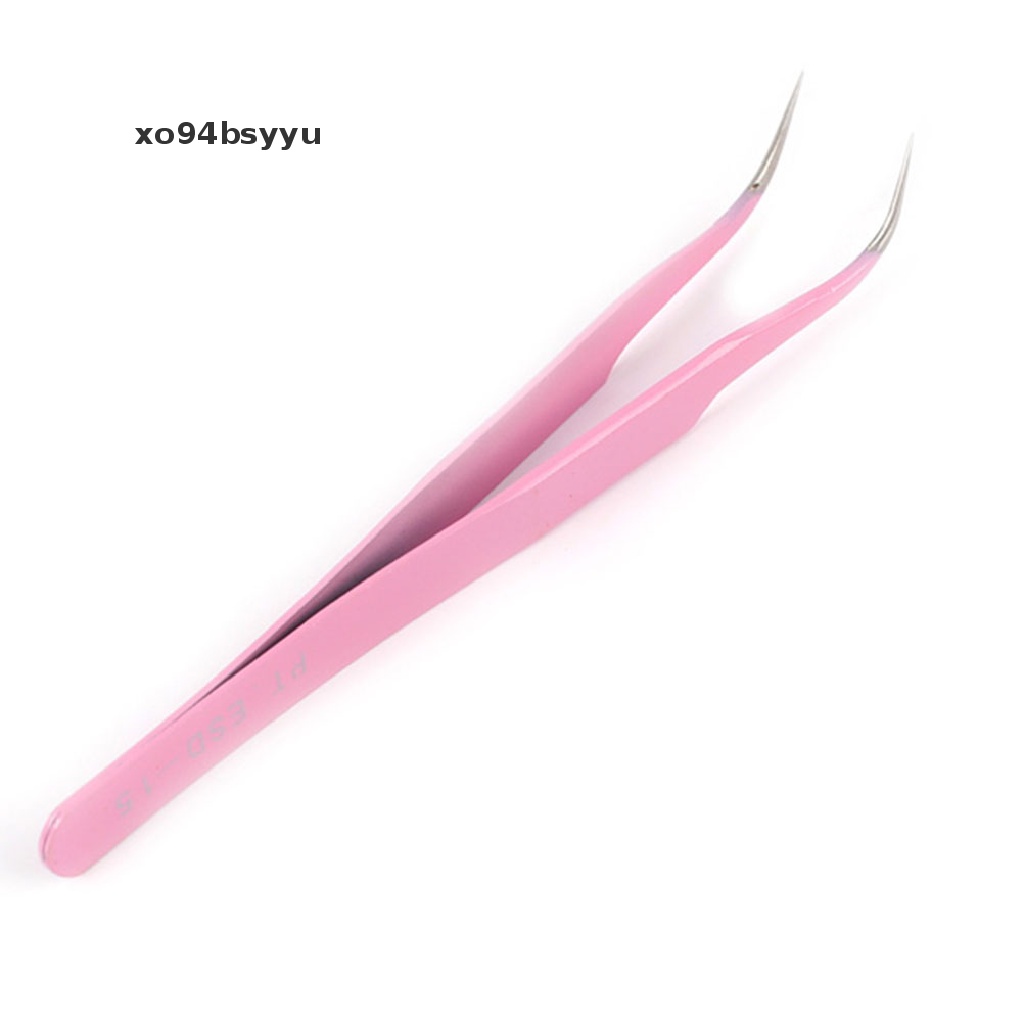 Set 2 Kẹp Uốn Cong Được Bằng Thép + Thẳng xo94bsyyu Dùng Nối Mi / Làm Móng Nghệ Thuật