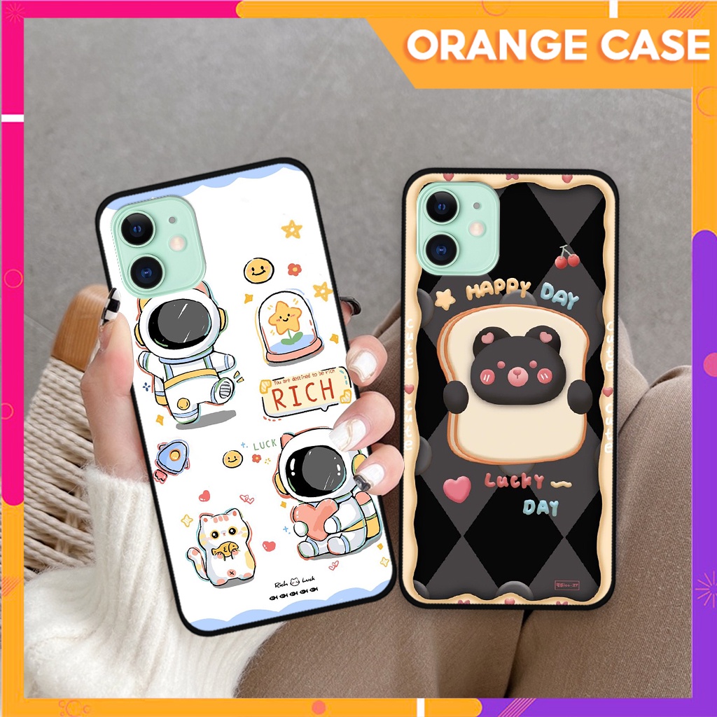 Ốp lưng Iphone 11 / 12, ốp điện thoại iphone in hình mèo vũ trụ, con vật 3D thời trang