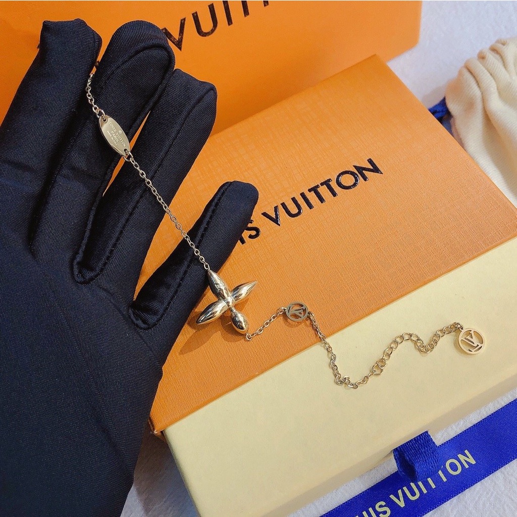 LOUIS VUITTON Vòng cổ Thép Titan Họa Tiết Lv Sang Trọng Cho Nam Nữ