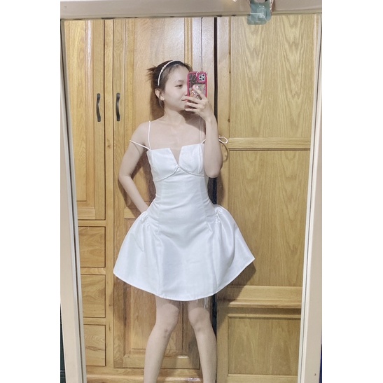 Đầm 2dây xoè dự tiệc đính đá siêu sang TK1187