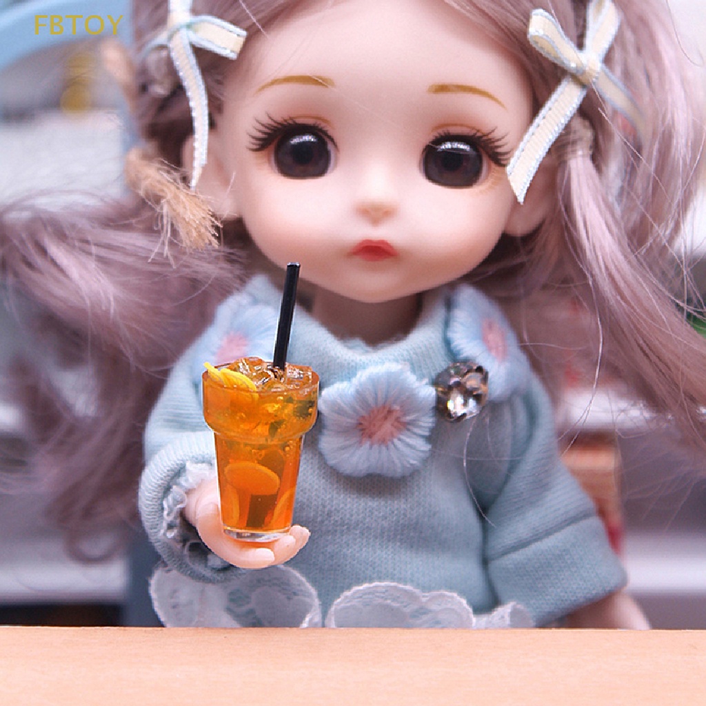 1 Ly Uống Nước Chanh Trang Trí Nhà Búp Bê Tỉ Lệ 1: 12