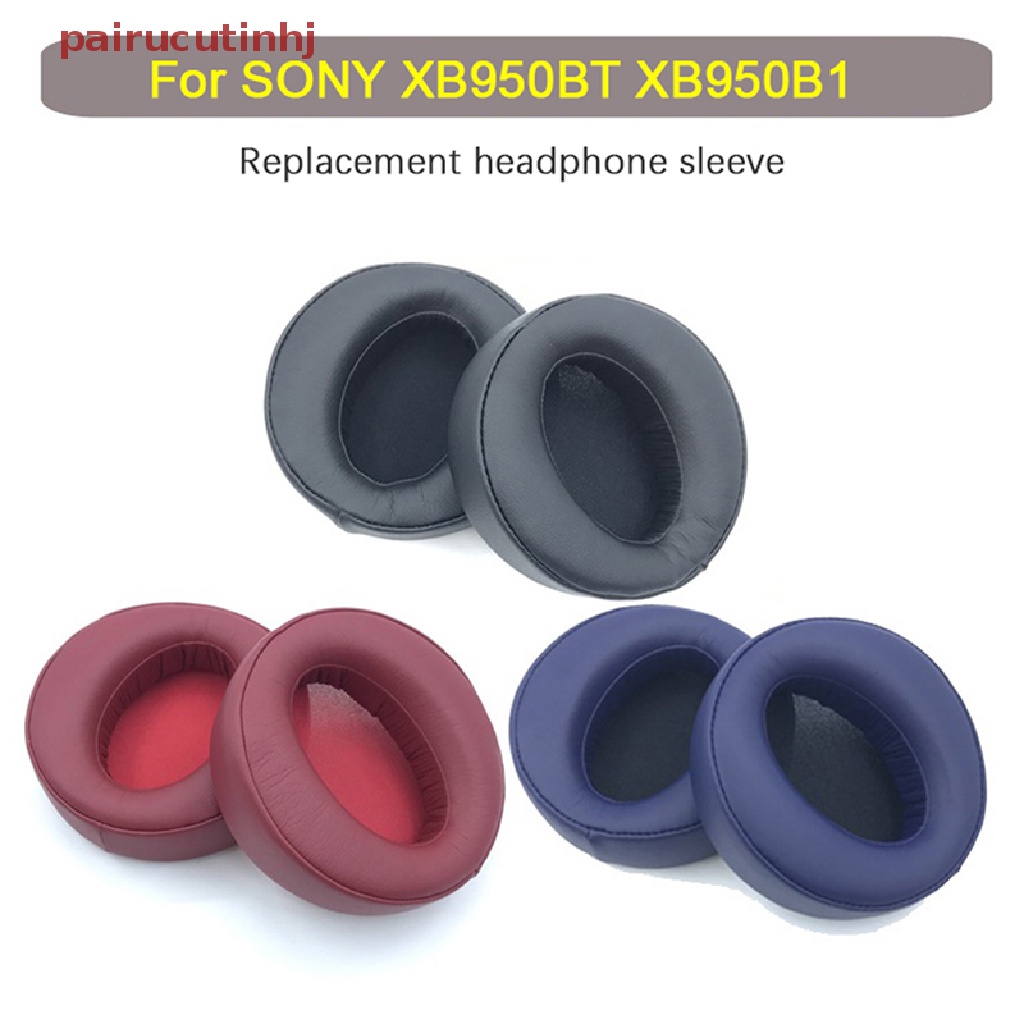 1 Cặp Đệm Bọc Đầu Tai Nghe Bằng Da + Xốp Thay Thế Cho Sony MDR-XB950BT XB950B1 N1