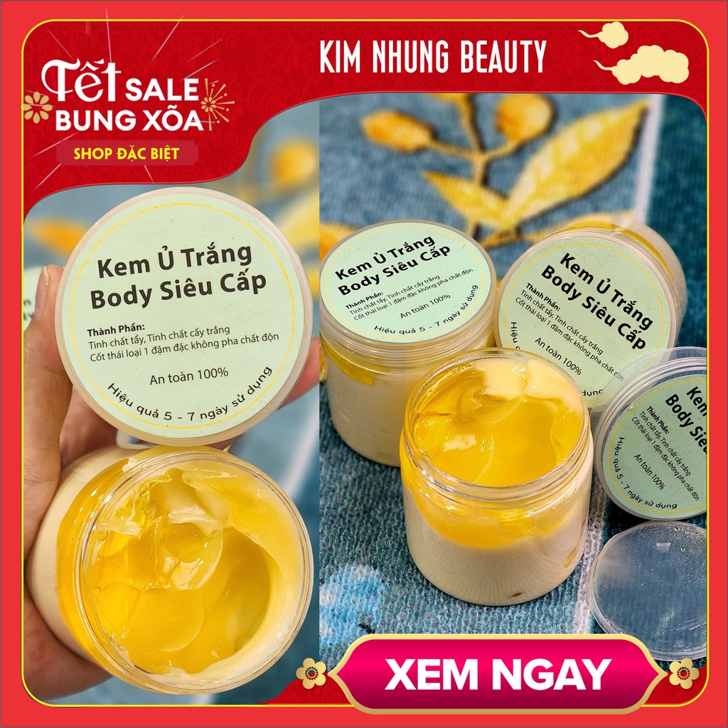 Kem Ủ Trắng Body Mix 3 Loại Kem Body, Kích Trắng , Serum Nâng Tone Trắng Cực Nhanh