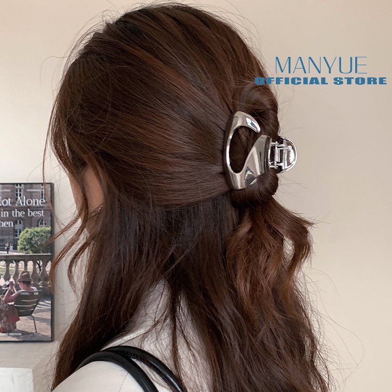 Kẹp Tóc Bằng Kim Loại Kiểu Dáng Hình Học Thời Trang