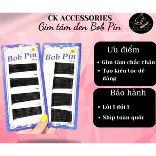 Vỉ kẹp gim tăm Bob pin 60 cây 4cm / 36 cây 6cm thiết kế đơn giản tạo kiểu tóc