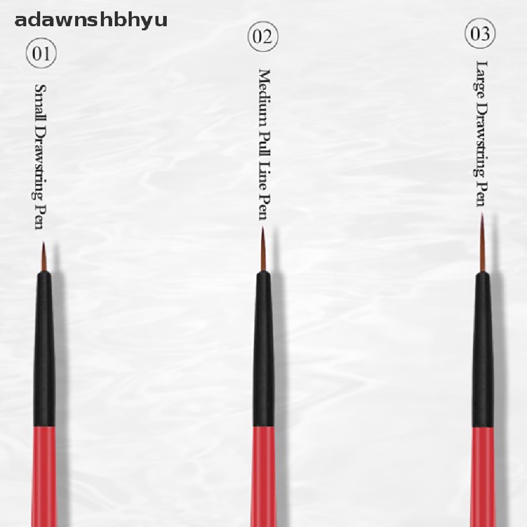 Set 3 Cọ Vẽ Trang Trí Móng Tay 5 / 7 / 11mm Chuyên Dụng