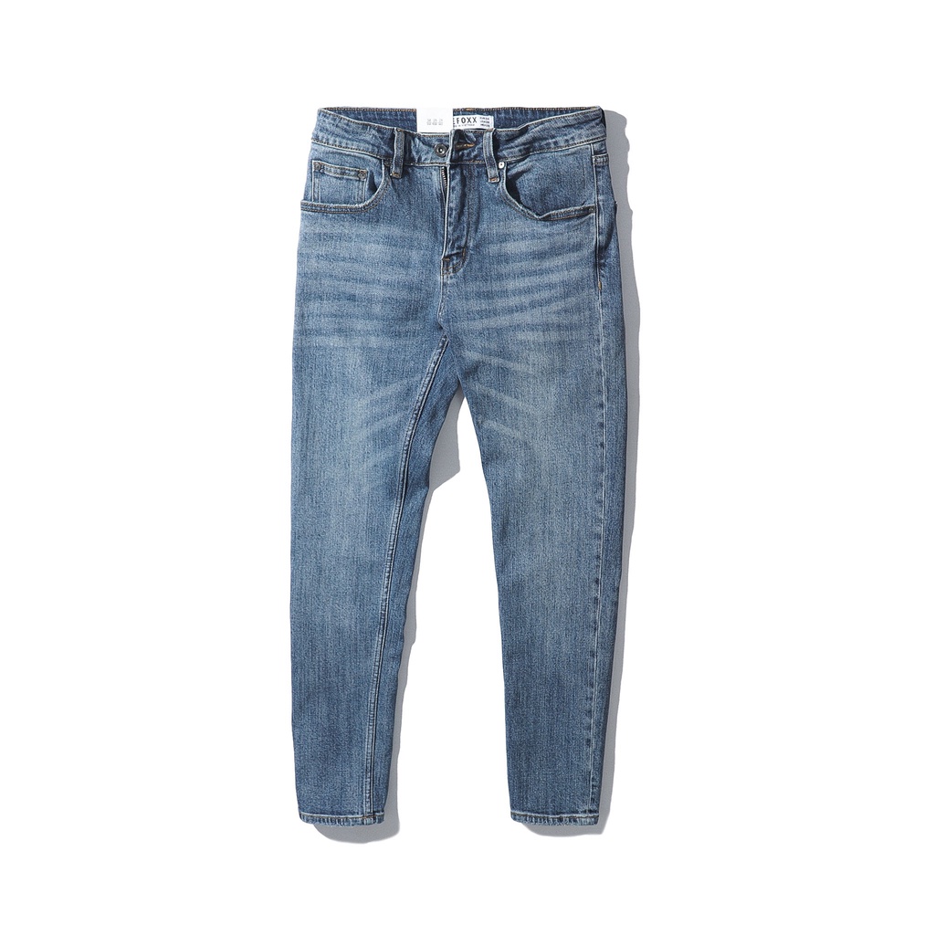Quần jean nam, quần bò nam cao cấp slimfit DEFOXX xanh wash 220954