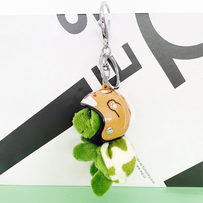 Móc Khóa Hình Con Rùa Đội Nón Bảo Hiểm Dễ Thương