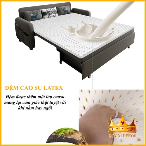 Giường sofa thông minh gấp gọn, giường thông minh gấp gọn đệm cao su | BigBuy360 - bigbuy360.vn