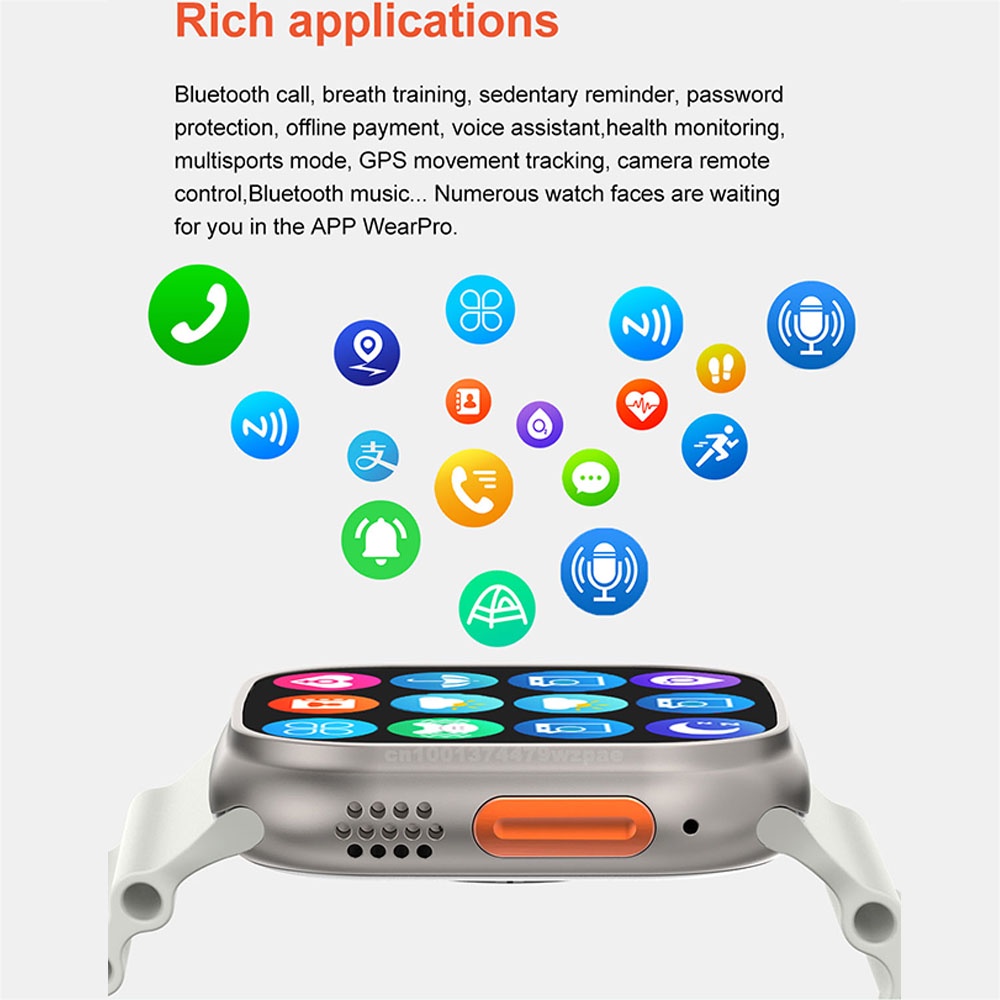 Đồng Hồ Thông Minh Ultra 8 Ultra C800 Ultra IWO Series 8 Bluetooth Gọi 1.9 Inch Và Phụ Kiện