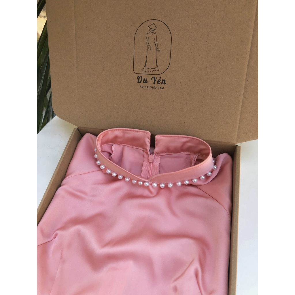 Áo Dài Truyền Thống Lụa Ngọc Trai , Áo Dài Nhã Hồng