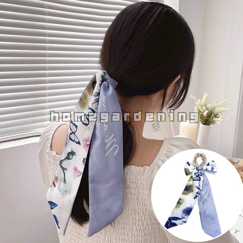 Dây Cột Tóc Đính Hạt Ngọc Trai Và Nơ Sang Trọng Cho Nữ