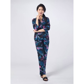 Bộ mặc nhà wonner 23008 tay lỡ quần dài chất liệu lanh