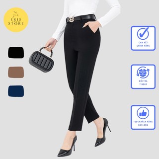 [Hàng cao cấp] Quần tây nữ Eris cạp cao đồ âu dáng baggy công sở mặc đi học chất đẹp màu đen nâu xanh than