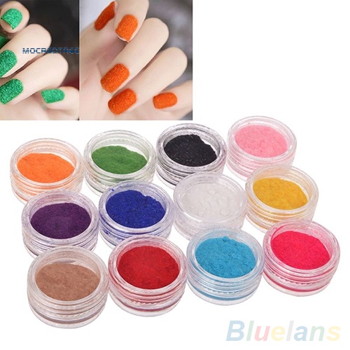 MT♚ Set 12 Hộp Bột Nhũ Kim Tuyến Nhiều Màu Sắc Dùng Để Trang Trí Móng Nghệ Thuật
