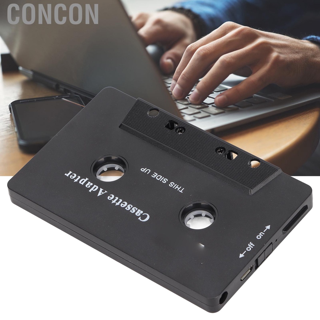 Concon Bluetooth Cassette Adapter Noise Reduction Stereo High Fidelity Tape Aux Receiver for Car Tablet