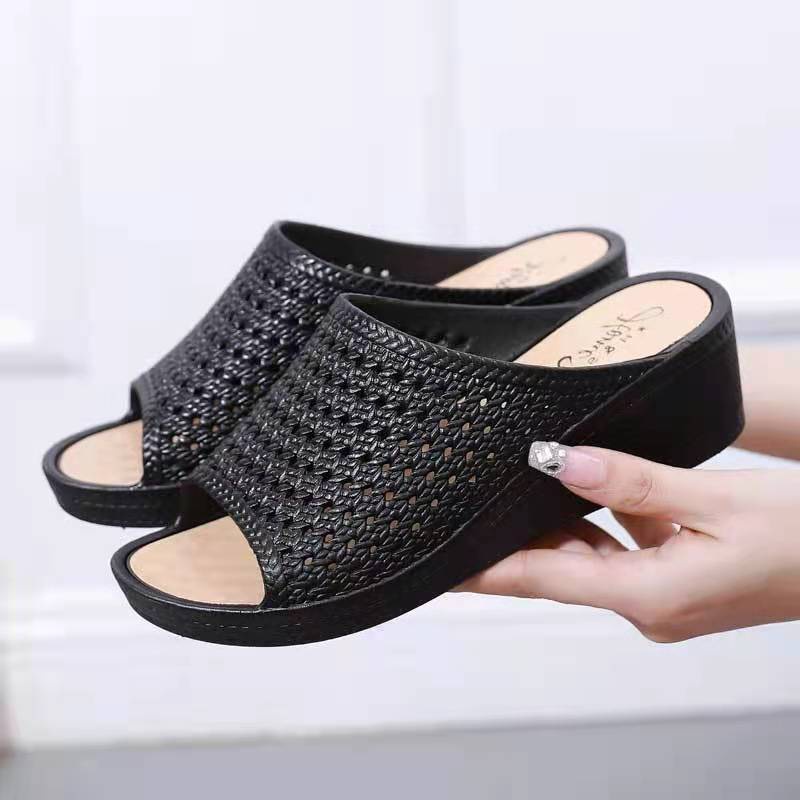 Dép quai ngang - dép đế xuồng siêu êm tăng chiều cao 5p