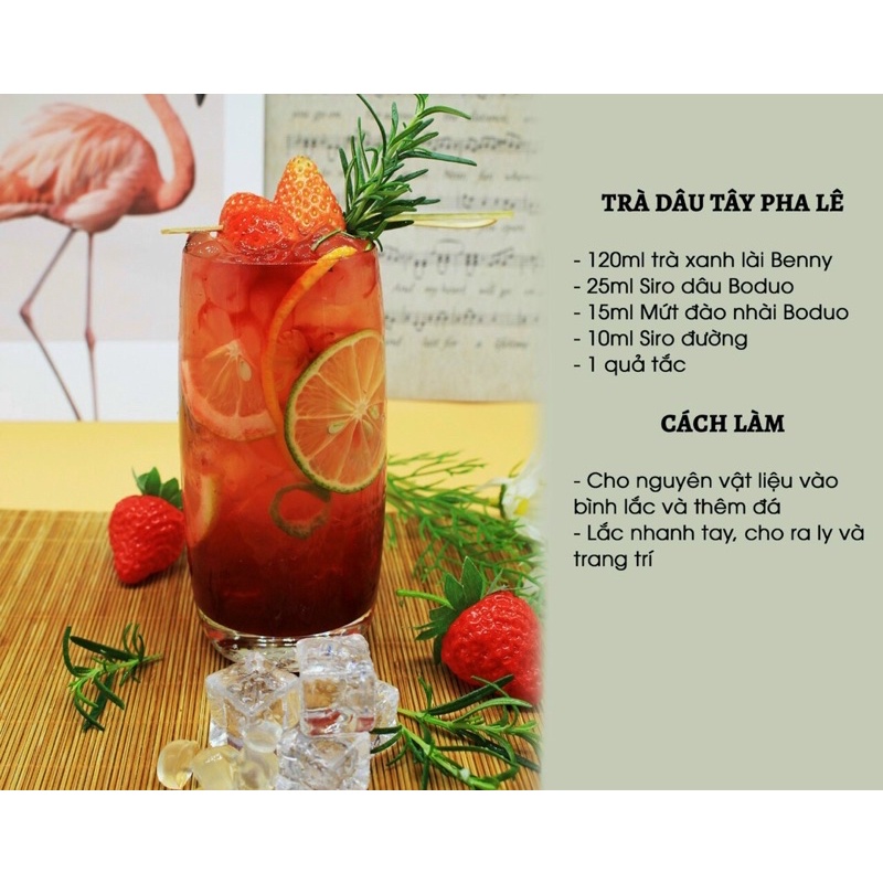 SIRO BODUO NHIỀU VỊ kèm công thức chai 2 lít