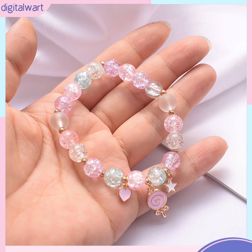 Vòng Tay Chuỗi Hạt Pha Lê Nhân Tạo Co Giãn Chống Rơi Thời Trang Cho Nữ