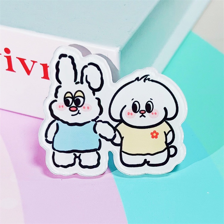 Huy Hiệu Cài Áo Hình Thỏ Hoạt Hình Dễ Thương